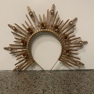 Gold Sunburst Hair Crown